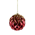 Weihnachtskugel, Rot & Gold, 10 cm